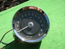 BRITISH JAEGER 4 CYLINDER POSITIVE EARTH REV COUNTER RVI 2400/00B NICE CONDITION