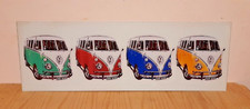 Vintage VW Kombi Campervan Glass / Vinyl hanging  wall art. Approx. 36'' x 12''