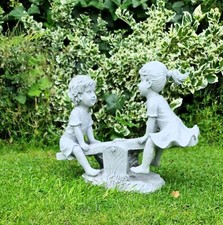 Garden ornaments boy and - ornaments,