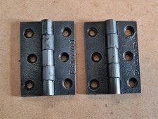 One Pair of old 2 1/2" baldwin Door hinges cast iron 200