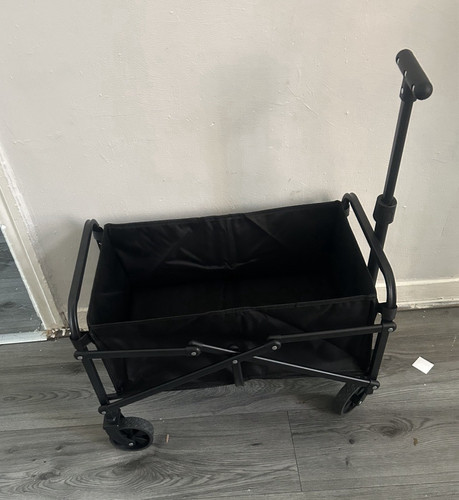 Foldable black garden cart - garden,