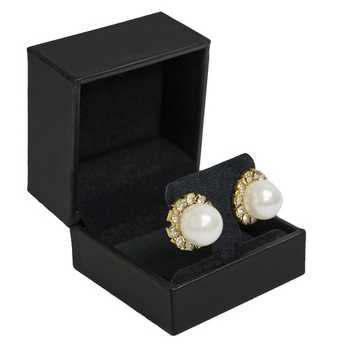 Novel box earring - earring, black