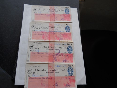 Cheques used x 4 - used,