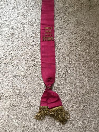 Masonic sash purple pioneer - masonic,