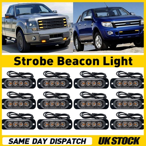 12x amber car 4led flash - 12x,