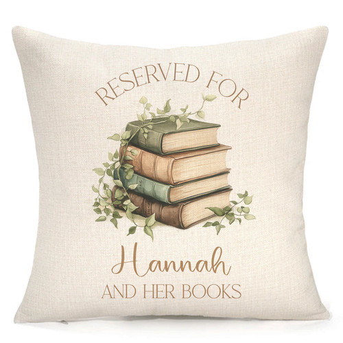 Personalised books cushion - personalised,