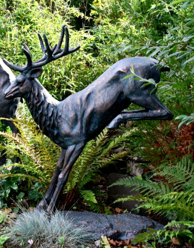Running deer sculpture - deer, /