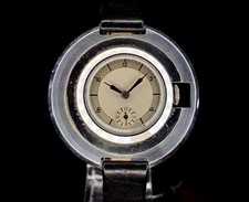 1930s Art Deco UFO Disco Volante Oversized watch 42mm case, manual wind