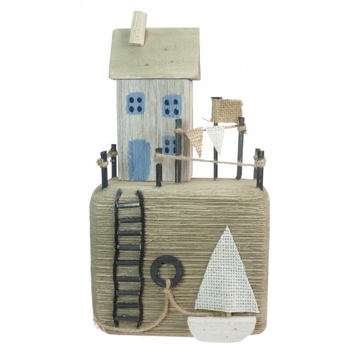 Wooden harbour cottage coastal
