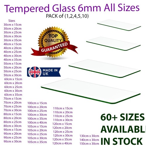 Clear tempered glass - tempered, shelf