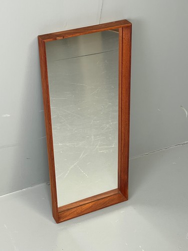 Vintage teak wall mirror - wall,