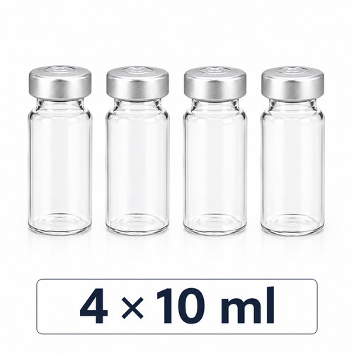 10ml clear glass vials with - 4x,