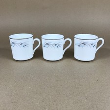 Set of 3 Mayfair Fine Bone China Cups Blue Flowers