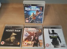 Four Sony PlayStation 3 Games Dead Rising 2 Heavy Rain Uncharted 3 MW3 Ps3 Game