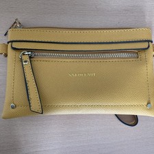 Naj oleari Wallet In Synthetic leather, With Strap, Yellow Mustard