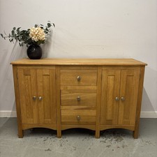 Oak Sideboard – 2 Door, 3 Drawer  Oak Storage Cabinet