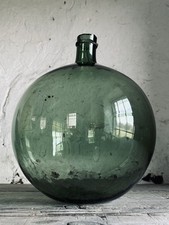 Antique French Dame Jeanne / Demi John Wine Bottle. C19th - 1900. Hand Blown