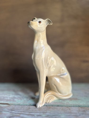 Vintage ceramic greyhound - vintage,