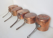 Vintage Copper Pan Set Kitchen
