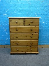 CHUNKY SOLID WOOD 4+2 DOVETAILED CHEST OF DRAWERS H101cm W81cm - VISIT WAREHOUSE