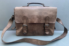 Ted Baker Brown Leather Messenger Shoulder /Crossbody Bag