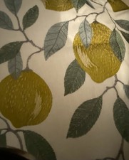 Lemons ? Design Embroidered Fabric Black Out Lining 120x60cm