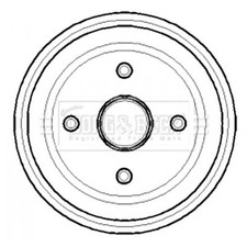 2x Brake Drums (Pair) For Opel