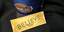 Polar Express Train Ticket PUNCHED HOLES - ANY WORDS - FREE Presentation Wallet