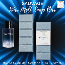 Sauvage Wax Melts Highly Scented Handmade Vegan Soy Wax Snap Bar Gift 