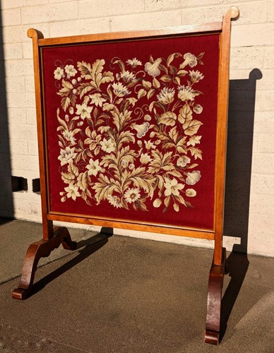 Antique fire screen 1920s - screen,