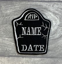 IN MEMORY OF REMEMBRANCE MEMORIAL CUSTOM PERSONALISED PATCHES BIKER SCOOTER