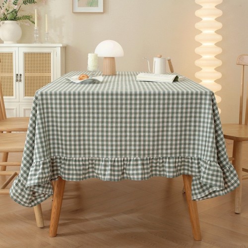 Check cotton table cloth - check,