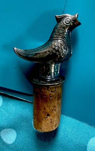 Vintage bird bottle stopper - vintage,