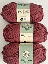 Rust red macrame yarn 3 x 150g