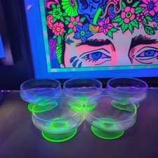 Vintage Uranium Glass Dessert