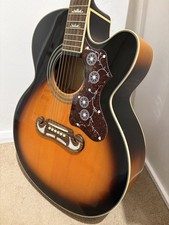 Epiphone EJ-200SCE Solid Top Cutaway Acoustic/Electric Guitar - Vintage Sunburst