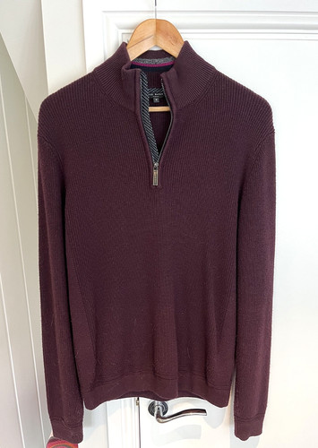 Ted baker burgundy quarter zip - baker,