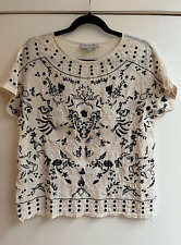 Gharani Strok Cotton Embroided Top - Size UK M