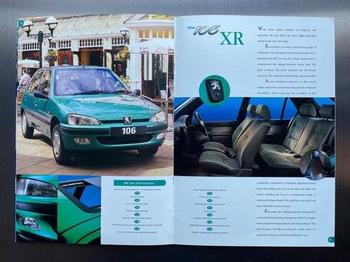 1996 peugeot 106 brochure xn - peugeot, brochure.