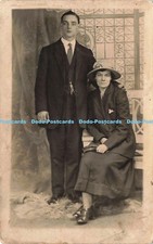 R216542 Woman and Man Hat Coat Suit Old Photography Postcard T S Pyrah