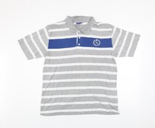 Leeds United Mens Grey Striped