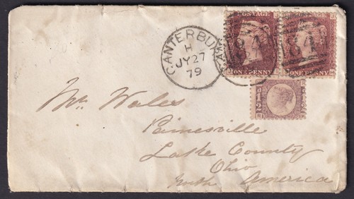 1879 cover 1 2d penny - cover, 1/2d