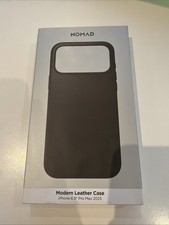 Nomad Modern Leather Case for iPhone 17 Pro Max in Horween Leather - Black