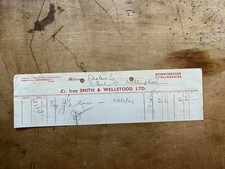1954 Credit Note Smith &