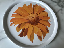 Vintage Tray Orange Flower