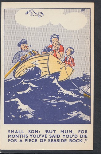 Comic postcard sea - postcard,