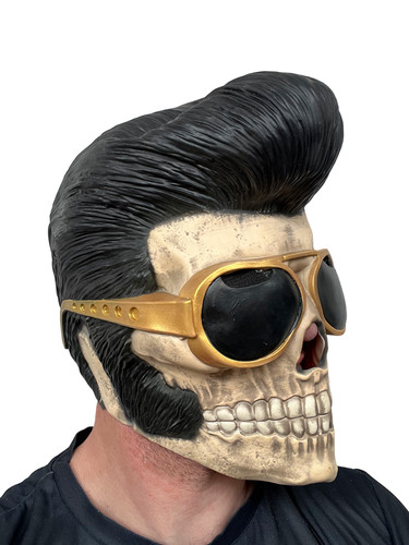 Dead elvis skull mask black - elvis,
