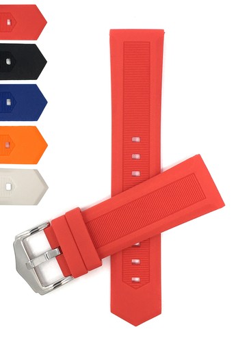 22mm ribbed silicone watch - 22mm,