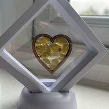 Seaham Seaglass  yellow Heart