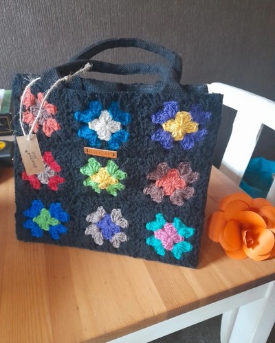 Handmade crochet jute bag - handmade,